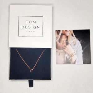 Tom Design Letter C Necklace Rose Gold Plate Over Brass